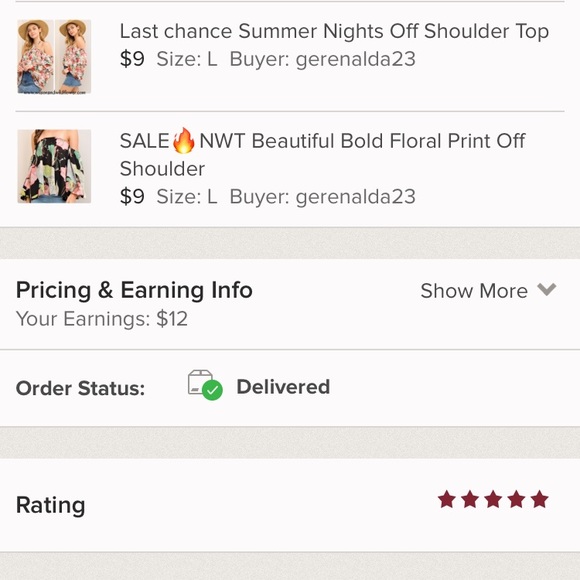 SALENWT Beautiful Bold Floral Print Off Shoulder - Picture 7 of 8